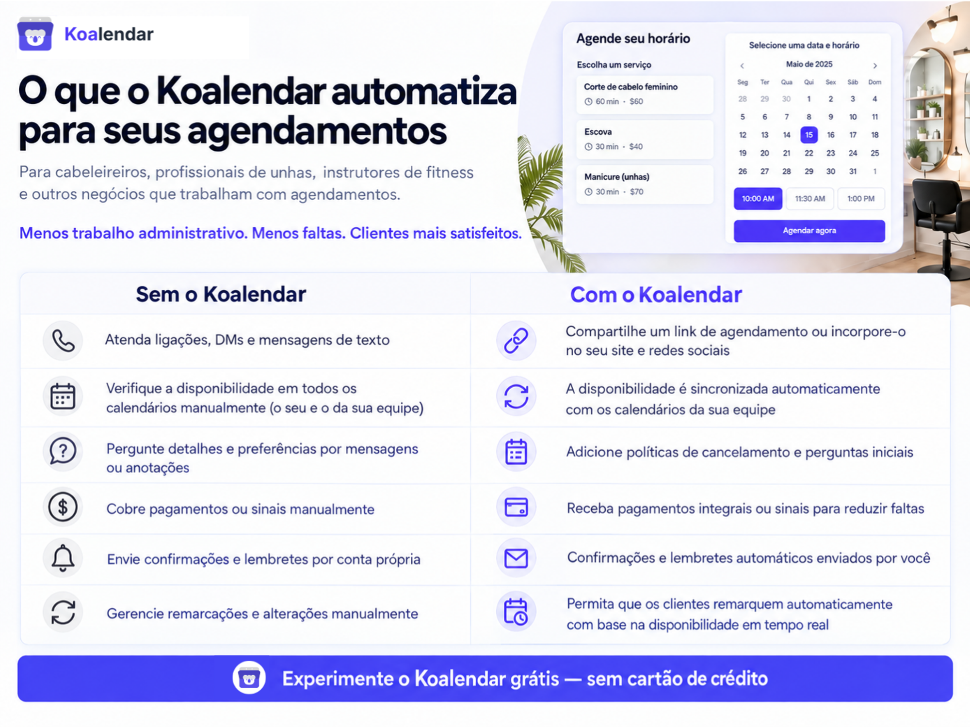 Software de agendamento de serviços